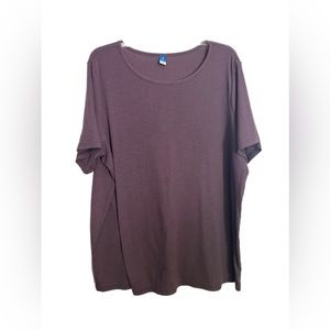 Old Navy Women’s Scoop Neck Ribbed Tee Size XXL Purple